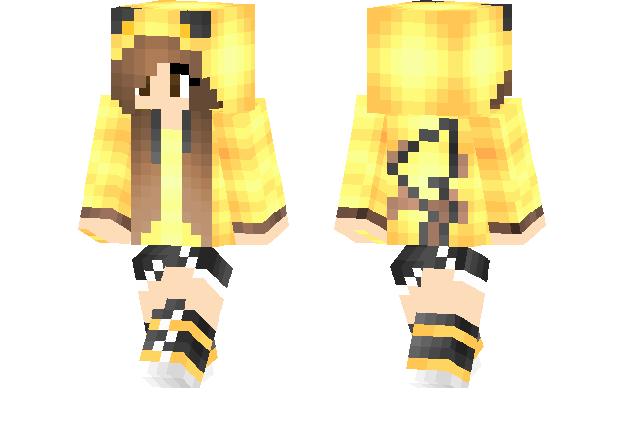 Skin Pikachu Girl trong game Minecraft