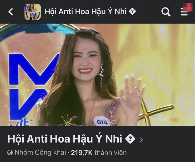 Goup anti Hoa hậu Ý Nhi mọc lên nhanh chóng